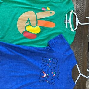 Green and Blue Kids Short Sleeve Tees
